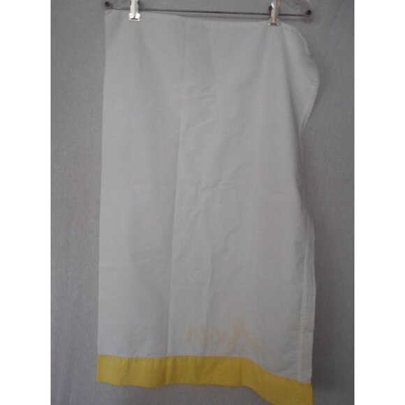 Vintage Yellow White embroidered HERS standard pillowcase - Estate Find #1 - Picture 3 of 5